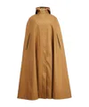 Khaite The Roygen Hooded Cape In Brown