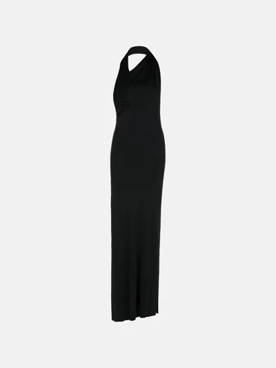 Khaite 'roza' Black Viscose Dress