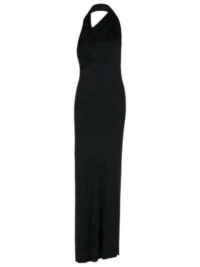 KHAITE KHAITE 'ROZA' BLACK VISCOSE DRESS