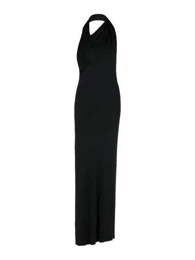 KHAITE ROZA BLACK VISCOSE DRESS