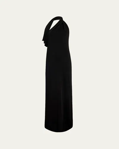 KHAITE ROZA LONG HALTER BACKLESS DRESS