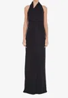 Khaite Teri Sleeveless Strappy Backless Maxi Dress In Black