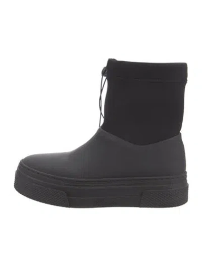 Pre-owned Khaite Rubber Rain Boots In Black