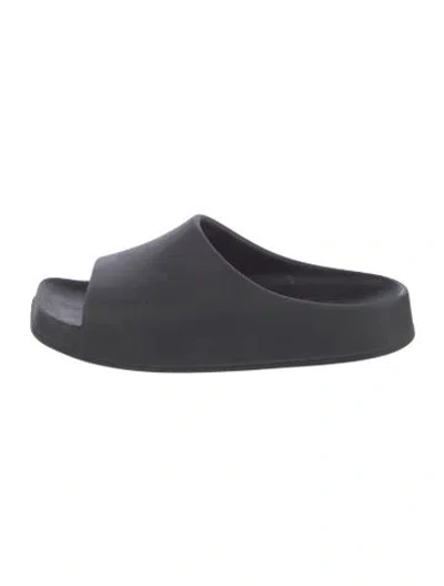 Pre-owned Khaite Rubber Slides In Black