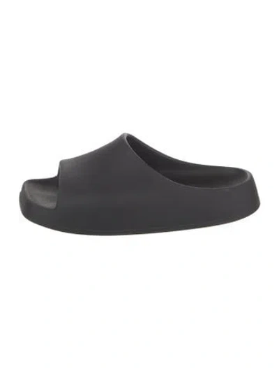 Pre-owned Khaite Rubber Slides In Black