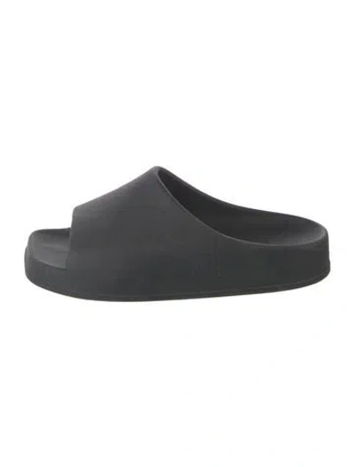 Pre-owned Khaite Rubber Slides In Black