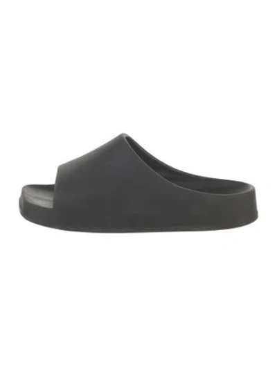 Pre-owned Khaite Rubber Slides In Black
