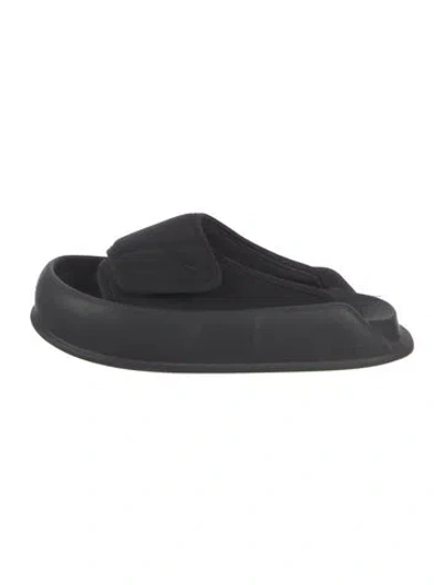 Pre-owned Khaite Rubber Slides In Black