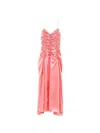 Khaite Womens Azalea Raina Ruched Silk Dress In Multi