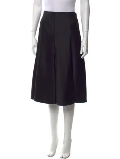 Pre-owned Khaite Ruffle Embellishment Knee-length Skirt W/ Tags In Black