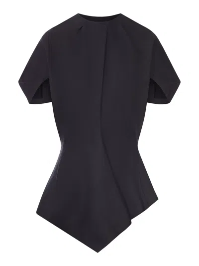 Khaite Rumi Linen Blend Top In Black