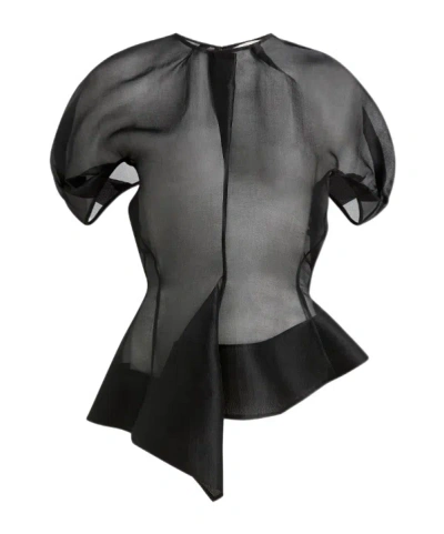 Khaite Rumi Draped Top In Black