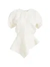 Khaite Solid Linen And Silk-blend Top In White