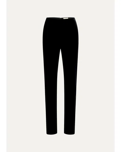 Khaite Ryden Stretch-cotton Pants In Black