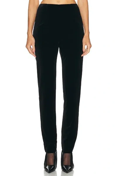 Khaite Ryden Velvet Pant In Black
