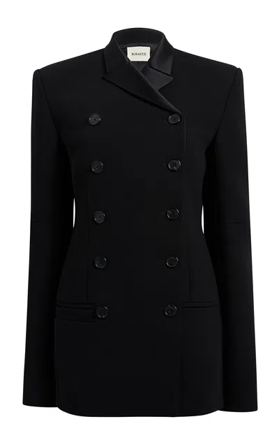 Khaite Sabel Double-breasted Crepe Jacket
