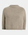Khaite Sabina Cashmere Elbow-sleeve Boxy Sweater