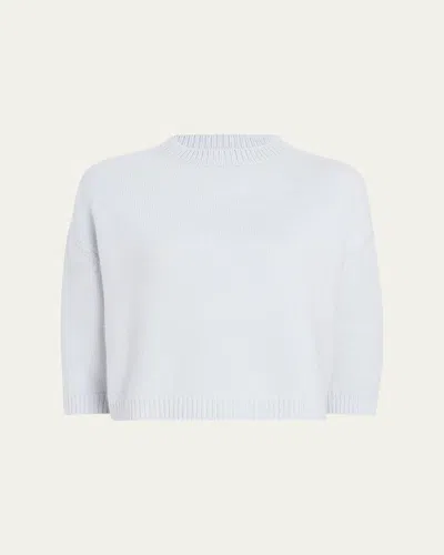 KHAITE SABINA CASHMERE ELBOW-SLEEVE BOXY SWEATER
