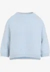 Khaite Sabina Cashmere Sweater In Blue