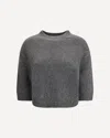 Khaite Women's Sabina Drop-shoulder Cashmere Sweater In Gray