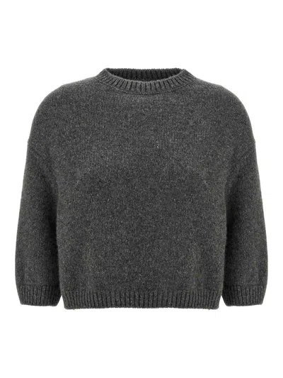 KHAITE SUÉTER CUELLO REDONDO - GRIS