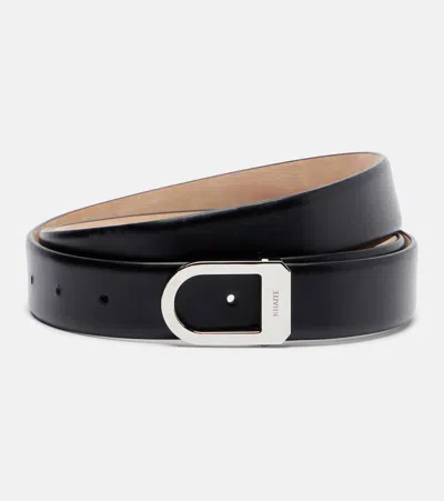 Khaite Saddle 30mm Leather Belt In Black