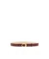 Khaite Smooth Saddle Leather Belt In Brown