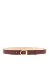 Khaite Smooth Saddle Leather Belt In Brown