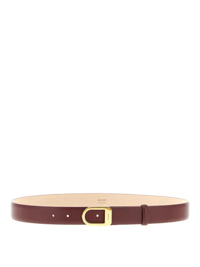 Khaite Saddle Belt In Red