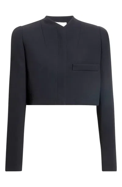 Khaite Samo Cropped Jacket In Blue