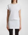 Khaite Devra Cotton Blend Jersey T-shirt In White