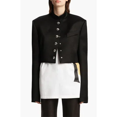 KHAITE KHAITE SAMUELSON CROP SATIN JACKET