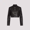 Khaite Samuelson Cropped Duchesse-satin Jacket In Black
