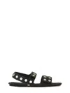 Khaite Boden Silver Studded Leather Sandals