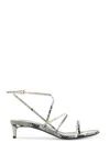 Khaite Strappy Python-embossed Kitten Sandals