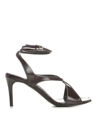 KHAITE LIRIA LEATHER SANDALS