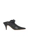 Khaite Rowan Leather Mules In Black
