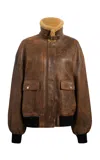 Khaite Sandor Bomber Leather Jacket