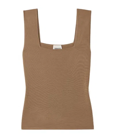 Khaite Sani Knitted Tank In Brown