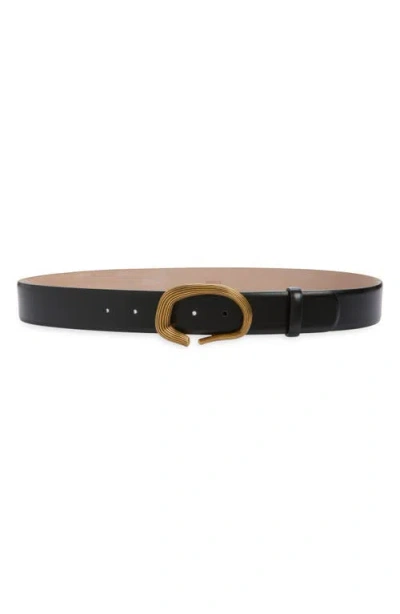 Khaite Santa Fe Leather Belt In Orange