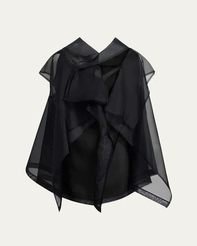 KHAITE SANTANA OVERSIZED RUFFLE SILK ORGANZA TOP