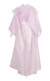 Khaite Santiana Ruffled Crepe Midi Dress In Pink