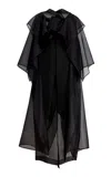 Khaite Santiana Ruffled Midi Dress In Black