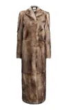 Khaite Saphra Toscana Shearling Coat In Neutral