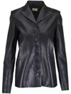 Khaite Saraphina Leather Jacket In Black