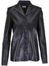 Khaite Saraphina Leather Jacket In Black