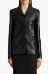 Khaite Saraphina Leather Jacket In Black
