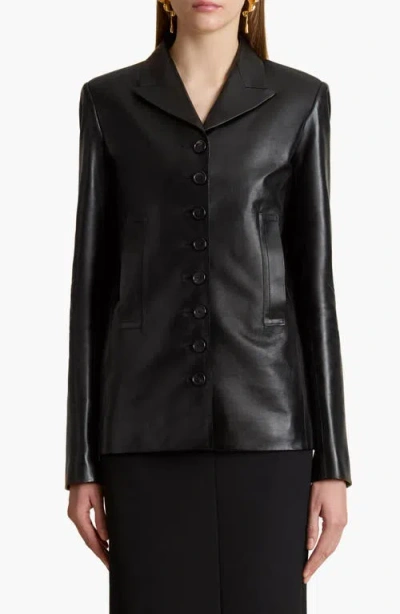 KHAITE KHAITE SARAPHINA LAMBSKIN LEATHER JACKET