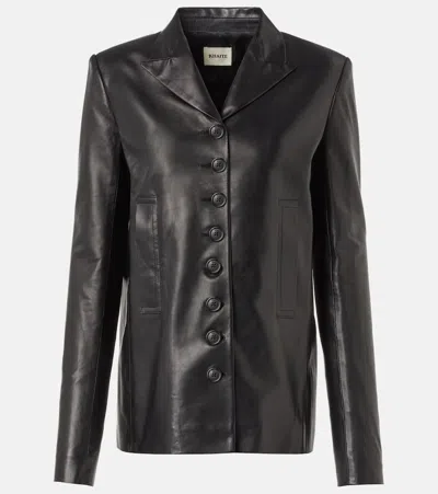 KHAITE SARAPHINA LEATHER BLAZER