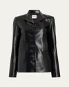 Khaite Saraphina Leather Jacket In Black